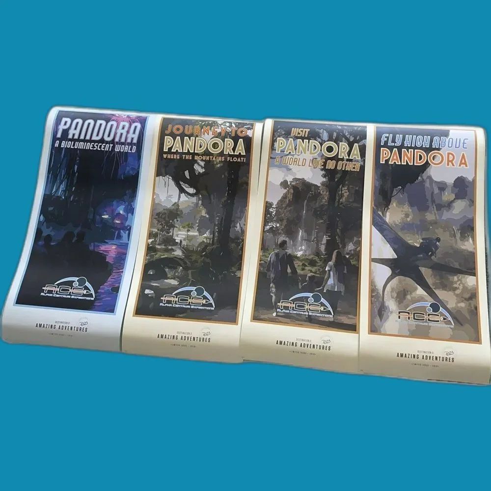 D23 Limited Edition Pandora Posters set of 4 2018 Destination D Amazing Adventur